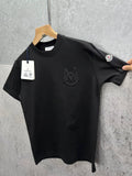 Moncler Black Logo-Patch T-Shirts Mens in Black Color Best Sale UK Reps AAA Quality