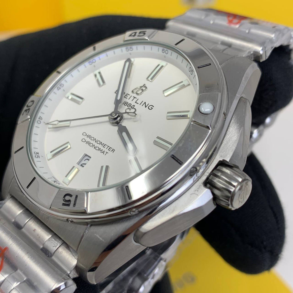 Breitling Chronomat GMT 40mm White Dial Silver Bracelet Mens Watch Best Sale UK Reps AAA Quality