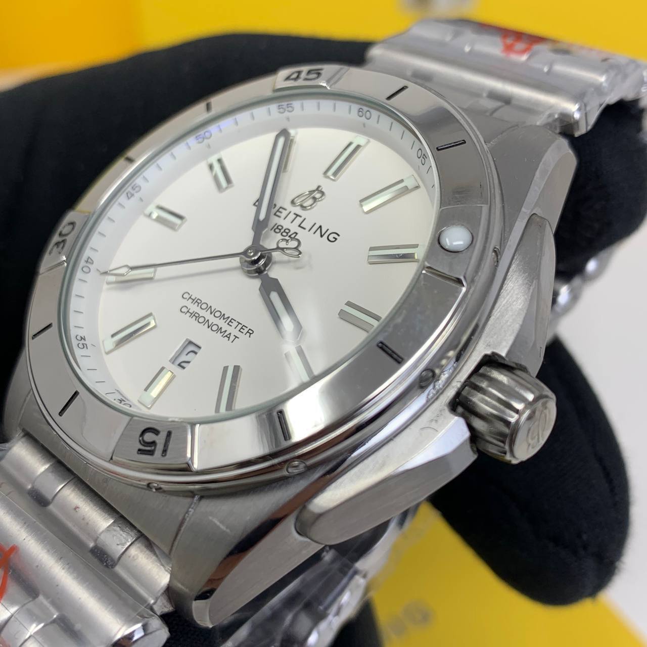 Breitling Chronomat GMT 40mm White Dial Silver Bracelet Mens Watch Best Sale UK Reps AAA Quality