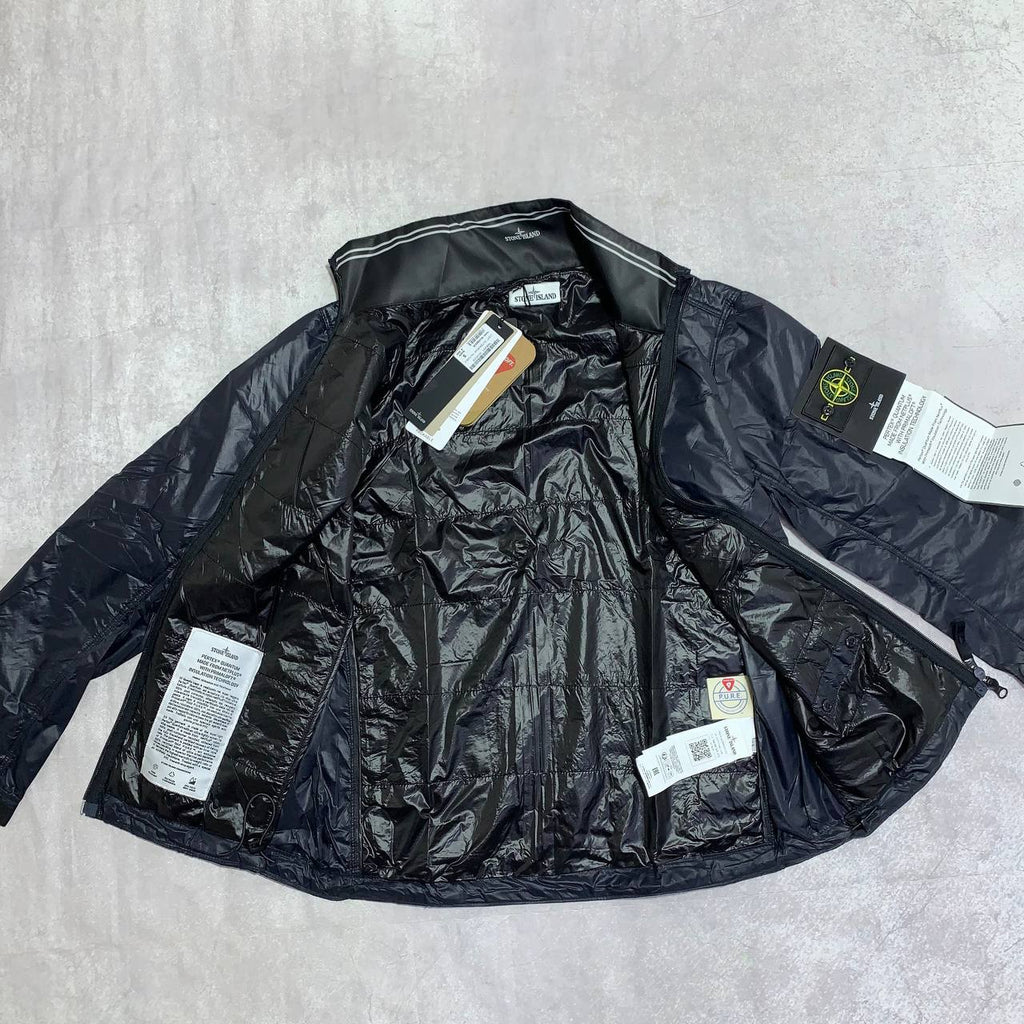 Stone Island Packable Pertex Quantum Flock Jacket Mens in Navy Colors Best Sale UK Reps AAA Quality