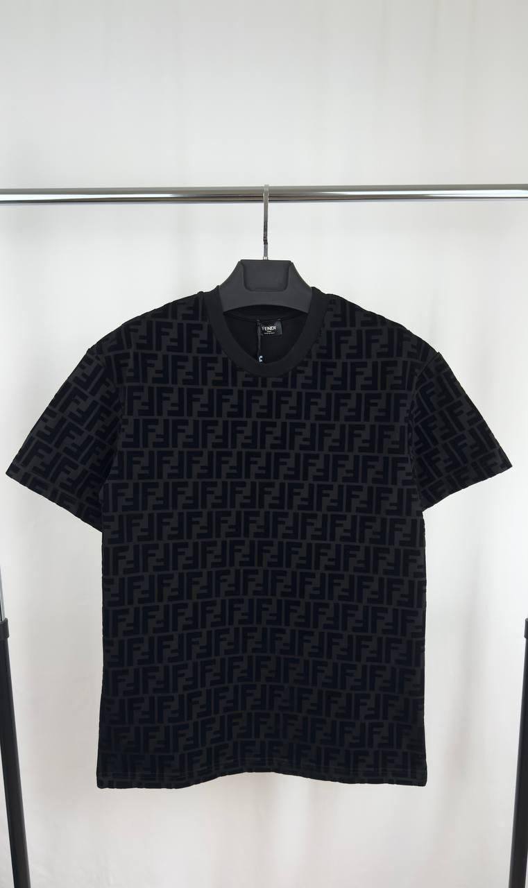 Fendi FF Logo Monogram Crew Neck T-Shirts Mens in 2 Colors Best Sale UK Reps AAA Quality