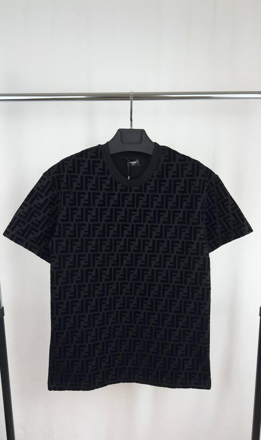Fendi FF Logo Monogram Crew Neck T-Shirts Mens in 2 Colors Best Sale UK Reps AAA Quality