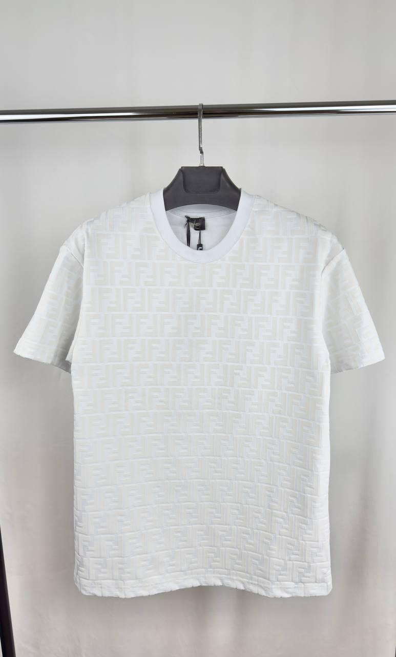 Fendi FF Logo Monogram Crew Neck T-Shirts Mens in 2 Colors Best Sale UK Reps AAA Quality