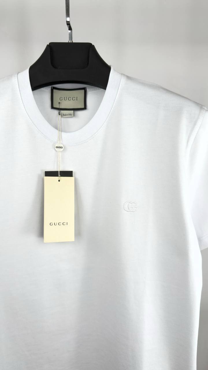Gucci GG Embroidered Logo T-Shirts in 2 Colors Mens Best Sale UK Reps AAA Quality