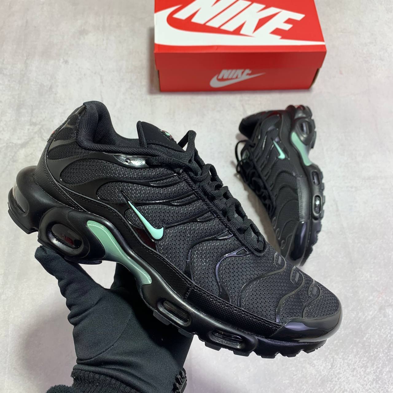 Nike Air Max Plus TN Black Mint Green Mens Trainers Best Sale UK Reps AAA Quality