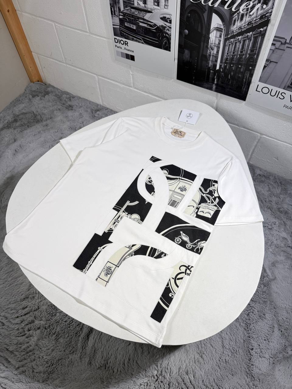 Hermes Silk Patchwork T-Shirt Mens in Multiple Colors UK Reps AAA Quality