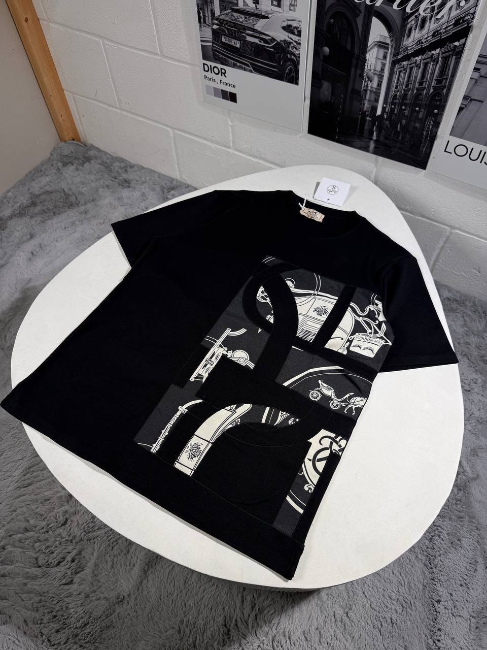 Hermes Silk Patchwork T-Shirt Mens in Multiple Colors UK Reps AAA Quality