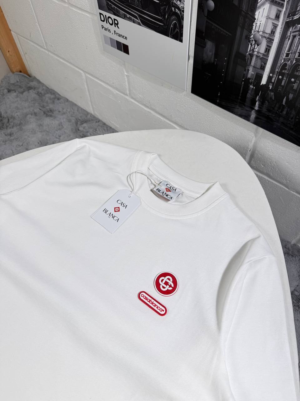 Casablanca Logo Patch T-Shirts in 2 Colors UK Reps AAA Quality