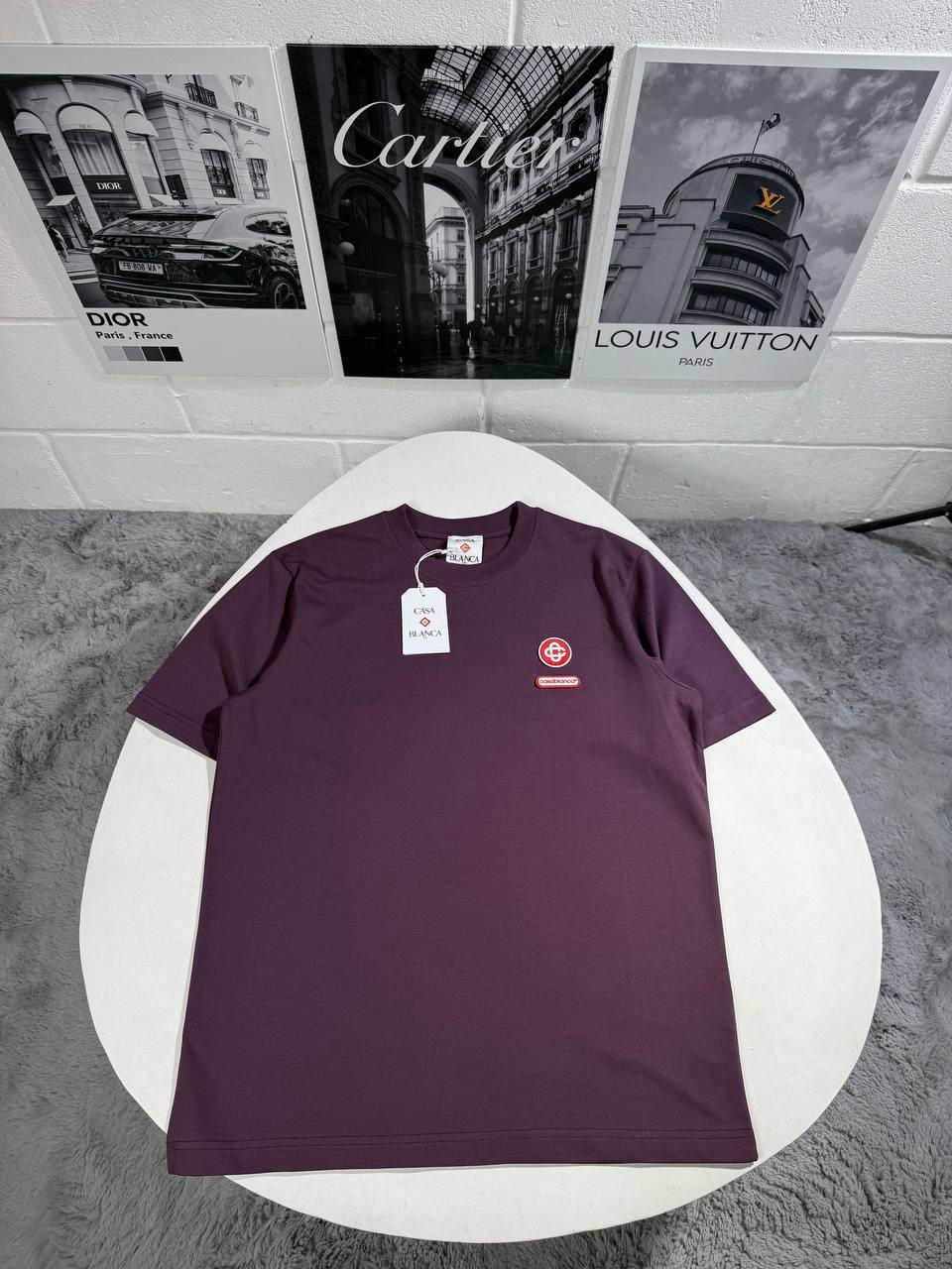 Casablanca Logo Patch T-Shirts in 2 Colors UK Reps AAA Quality