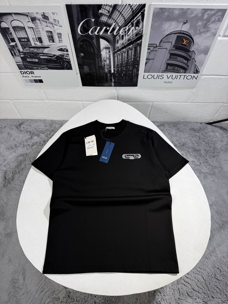 Christian Dior Couture Embroidered T-Shirts Relaxed Fit in 2 Colors UK Reps AAA Quality