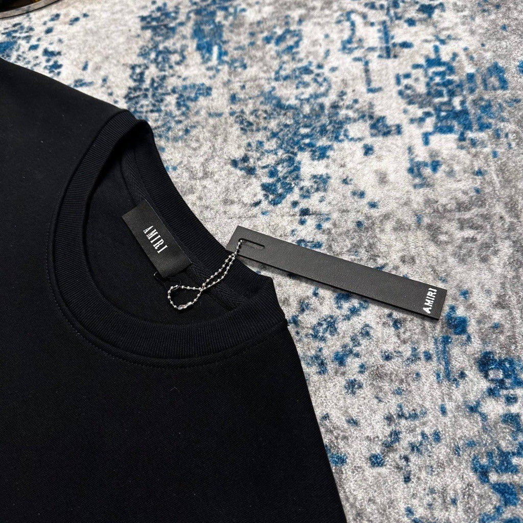 Amiri Crane Crew Neck Jumpers Mens Black UK Reps AAA Quality