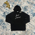 Saint Laurent Signature Hoodie Mens in Black UK Reps AAA Quality
