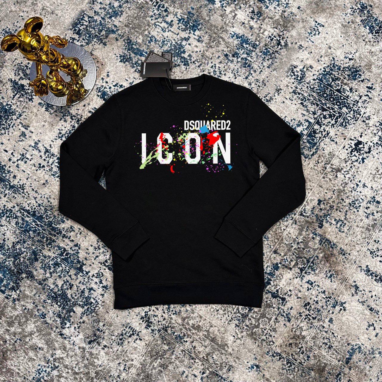 Dsquared2 Splatter Logo Crew Jumpers Mens UK Reps AAA Quality