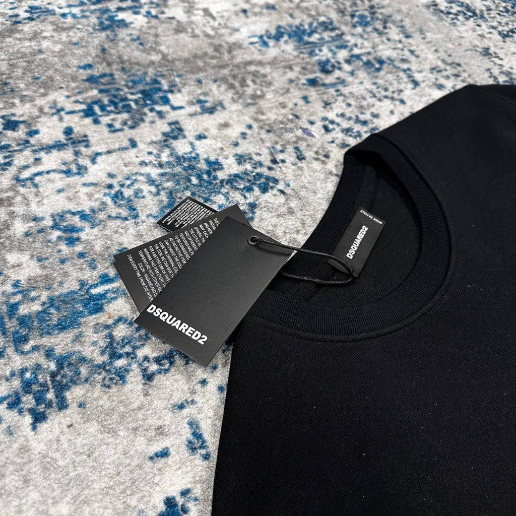 Dsquared2 Black Maple Leaf Jumpers Mens UK Reps AAA Quality