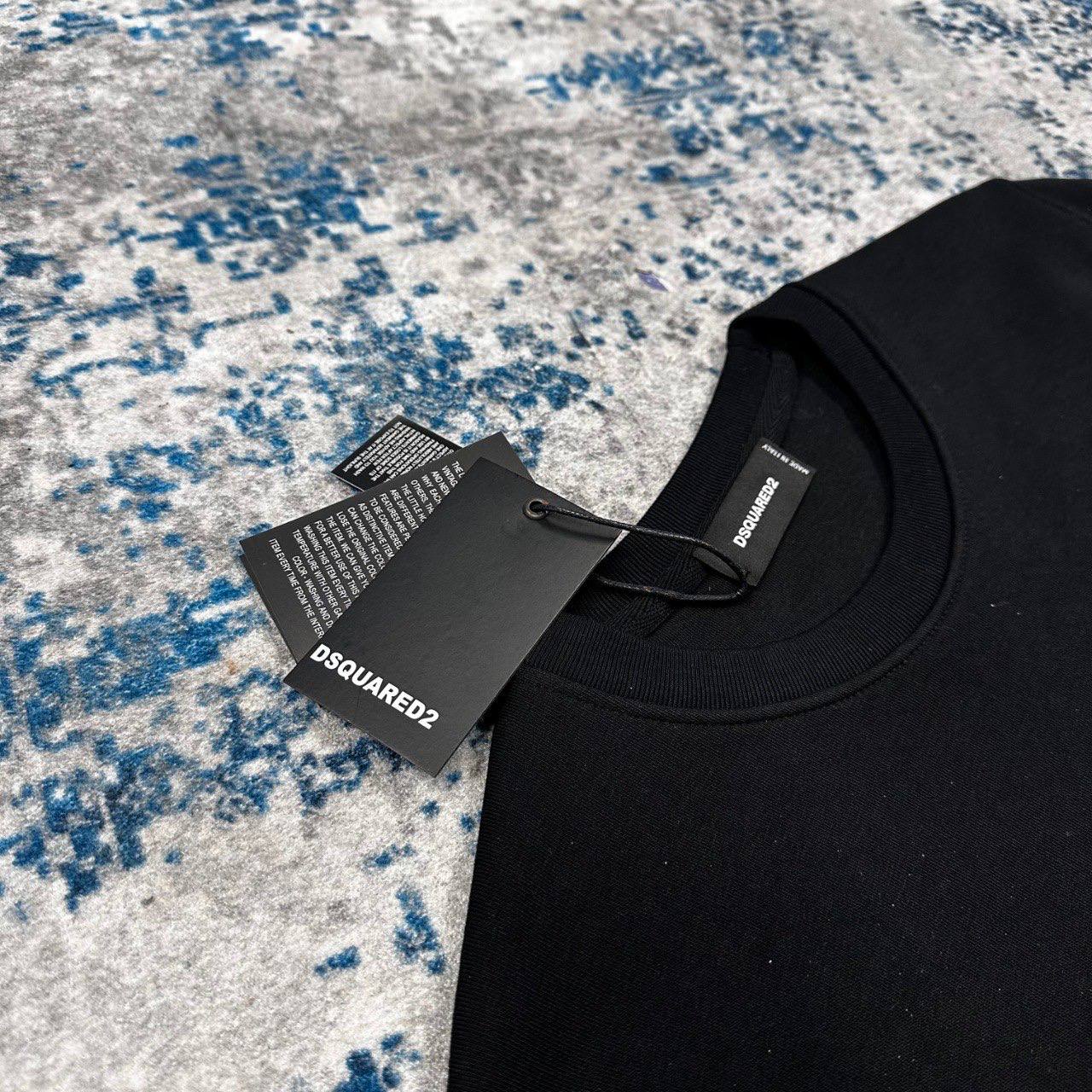 Dsquared2 Black Maple Leaf Jumpers Mens UK Reps AAA Quality