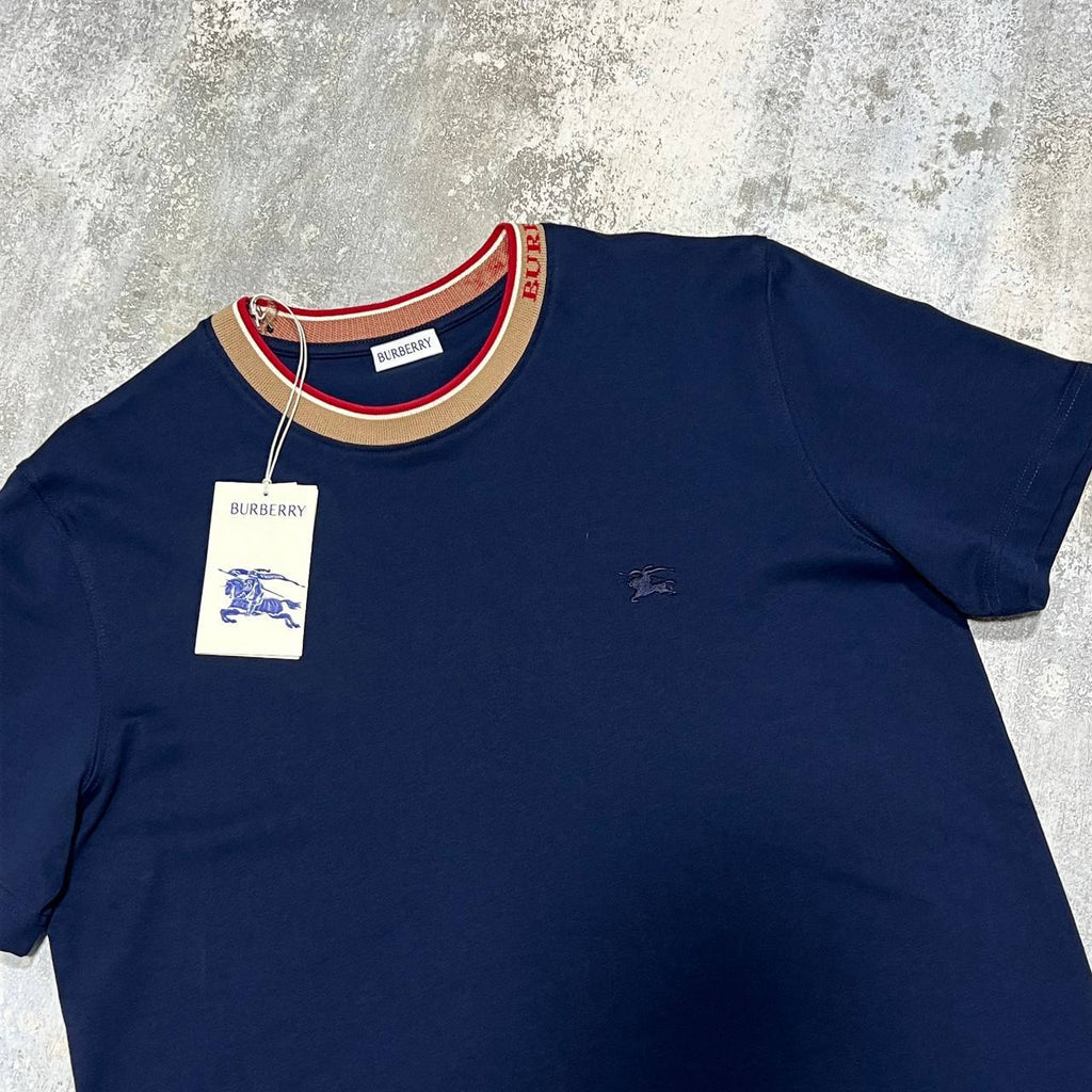 Burberry Check Trim Cotton T-Shirt in Multiple Colors UK Reps AAA Quality