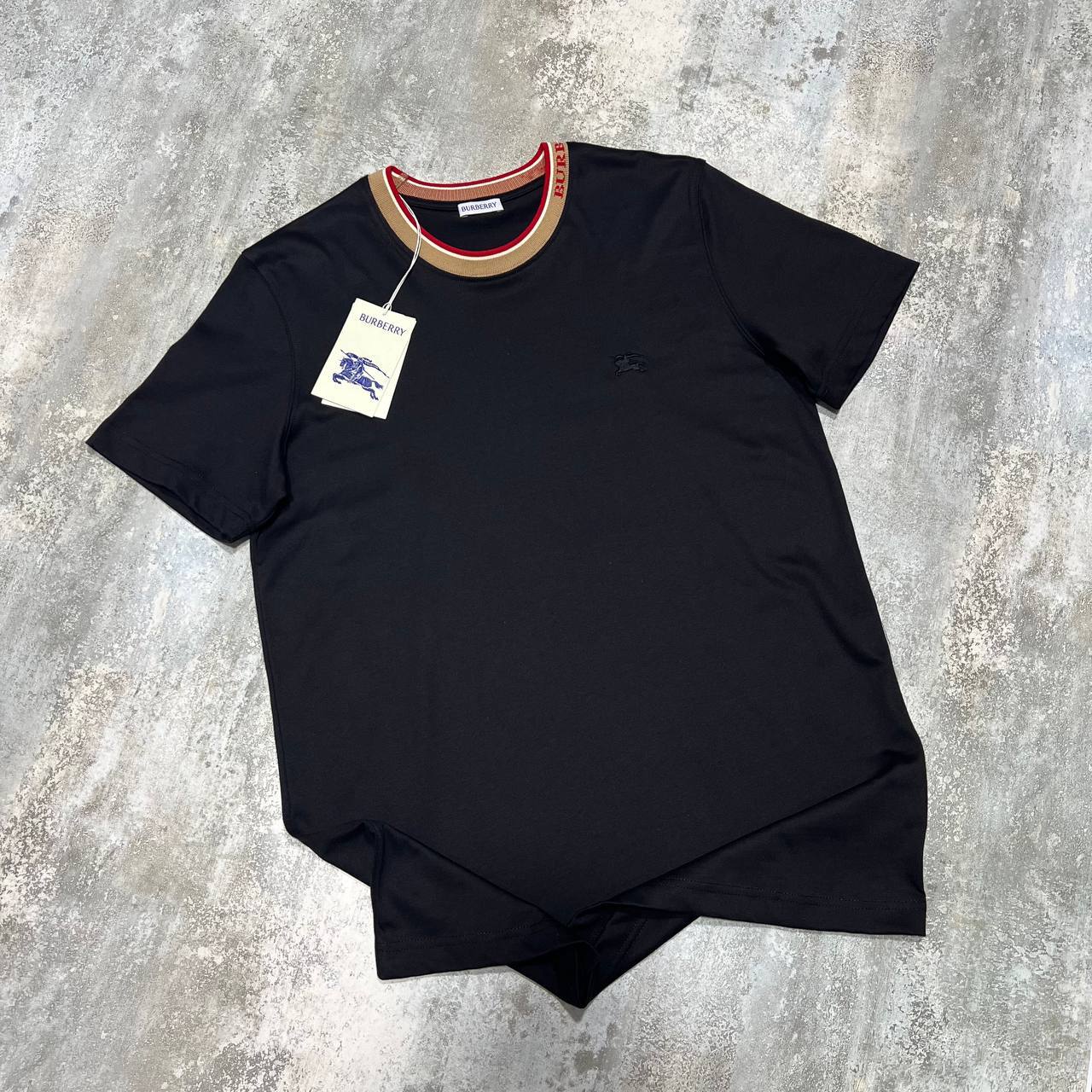 Burberry Check Trim Cotton T-Shirt in Multiple Colors UK Reps AAA Quality