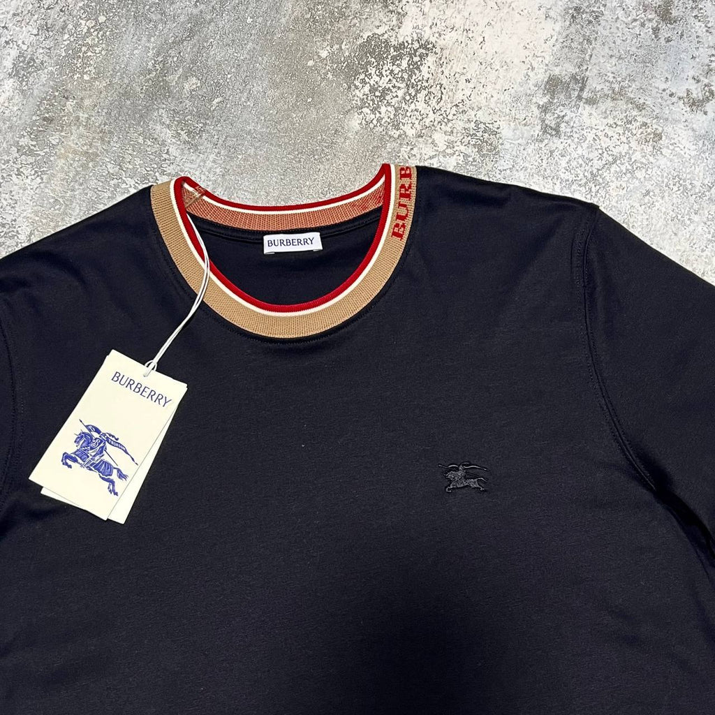 Burberry Check Trim Cotton T-Shirt in Multiple Colors UK Reps AAA Quality