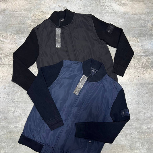 Stone Island Hybrid Bomber Jacket Mens in 2 Colors UK Reps AAA Quality