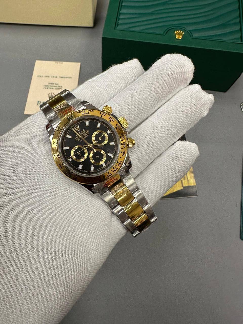 Rolex Daytona Two-Tone Black Dial Mens Watch UK Reps AAA Quality
