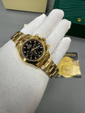 Rolex Daytona Black Dial Yellow Gold Mens Watch UK Reps AAA Quality