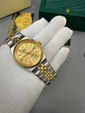 Rolex Oyster Perpetual Land-Dweller Yellow Rolesor Mens Watch UK Reps AAA Quality