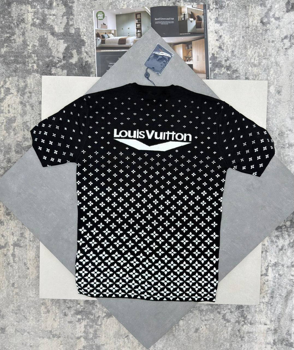 Louis Vuitton Knitted Cotton T-Shirt in 2 Colors UK Reps AAA Quality