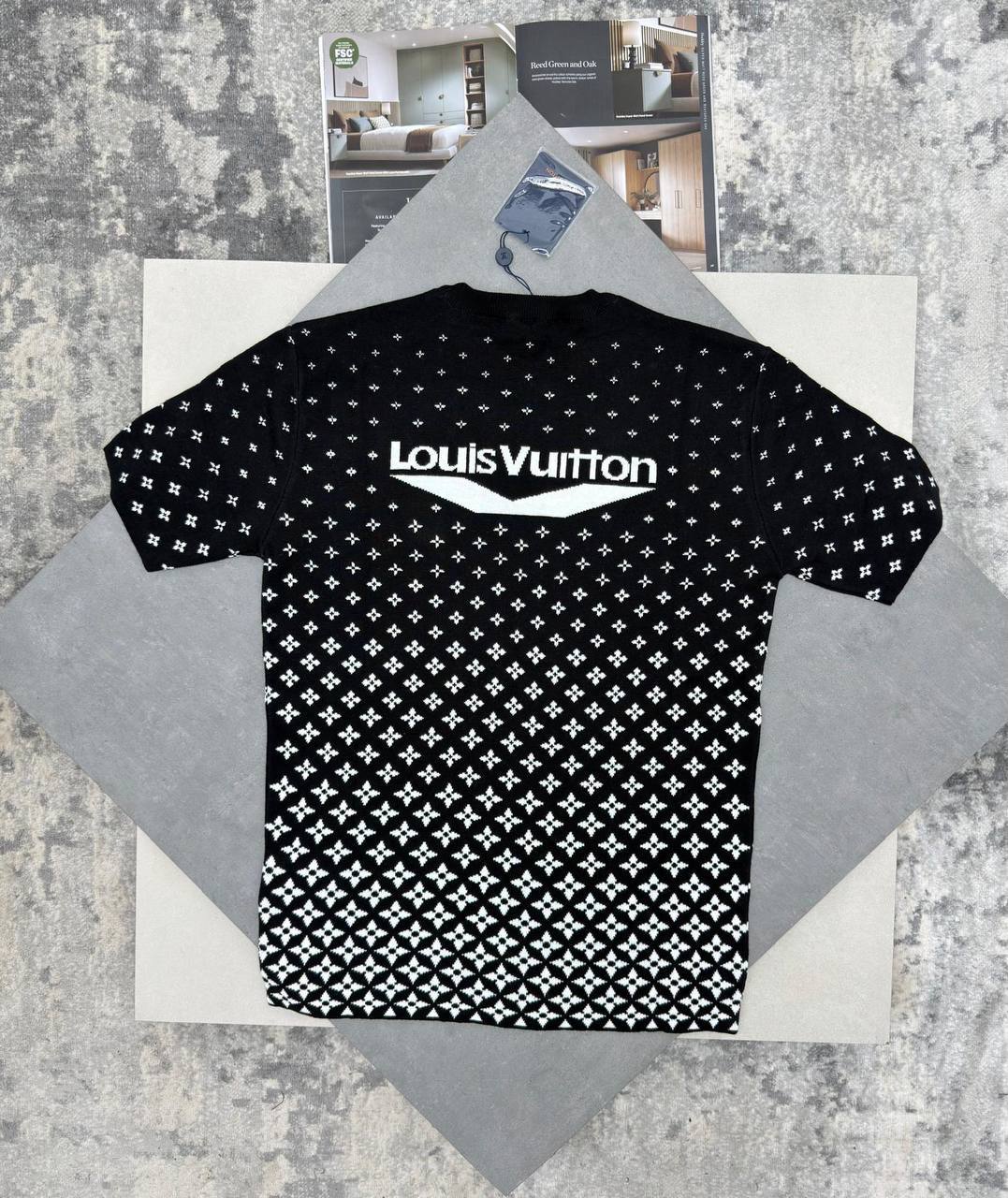 Louis Vuitton Knitted Cotton T-Shirt in 2 Colors UK Reps AAA Quality