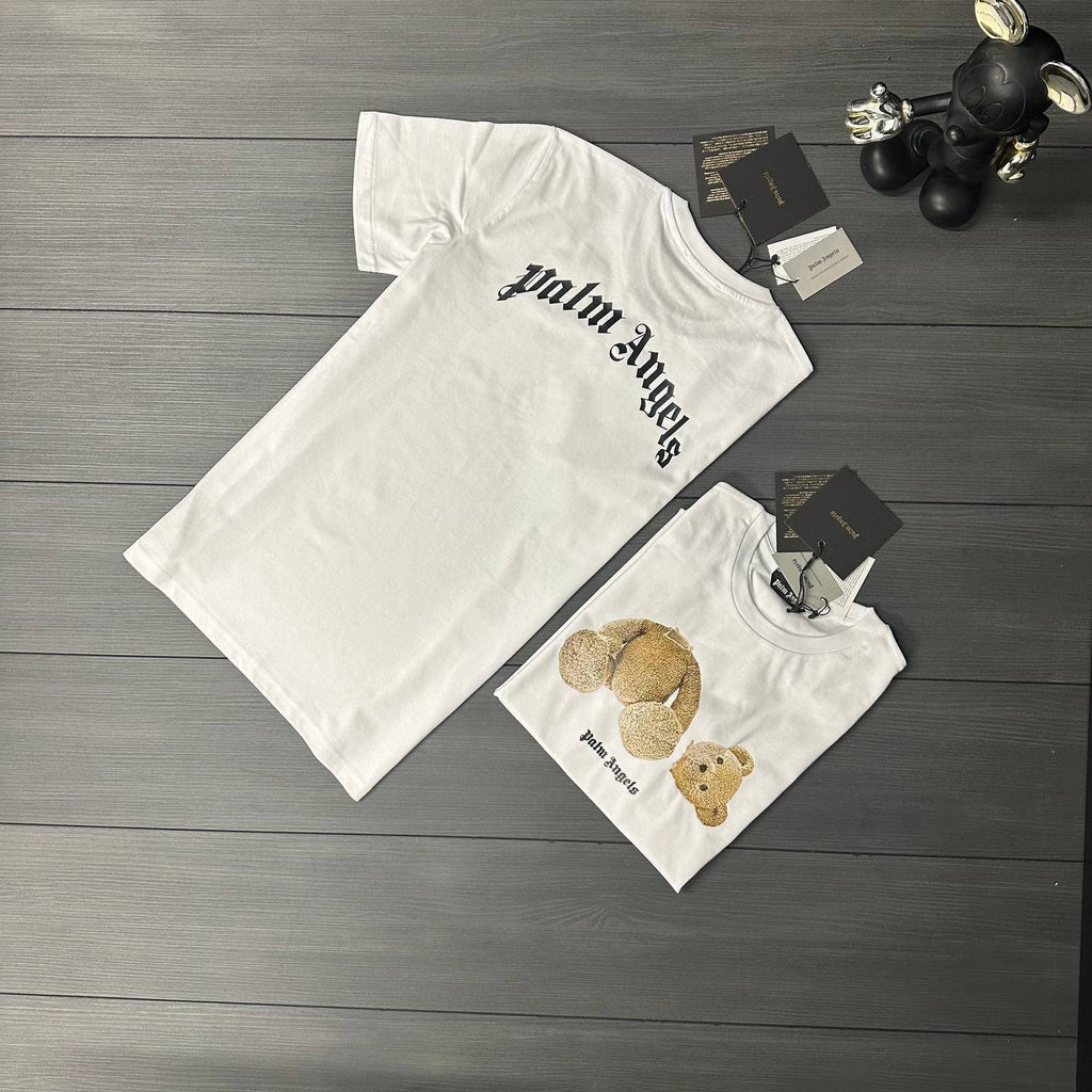 Palm Angels Back Curved Logo T-Shirt in 2 Colors UK Reps AAA Quality