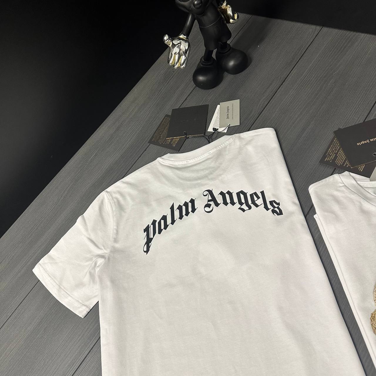Palm Angels Back Curved Logo T-Shirt in 2 Colors UK Reps AAA Quality