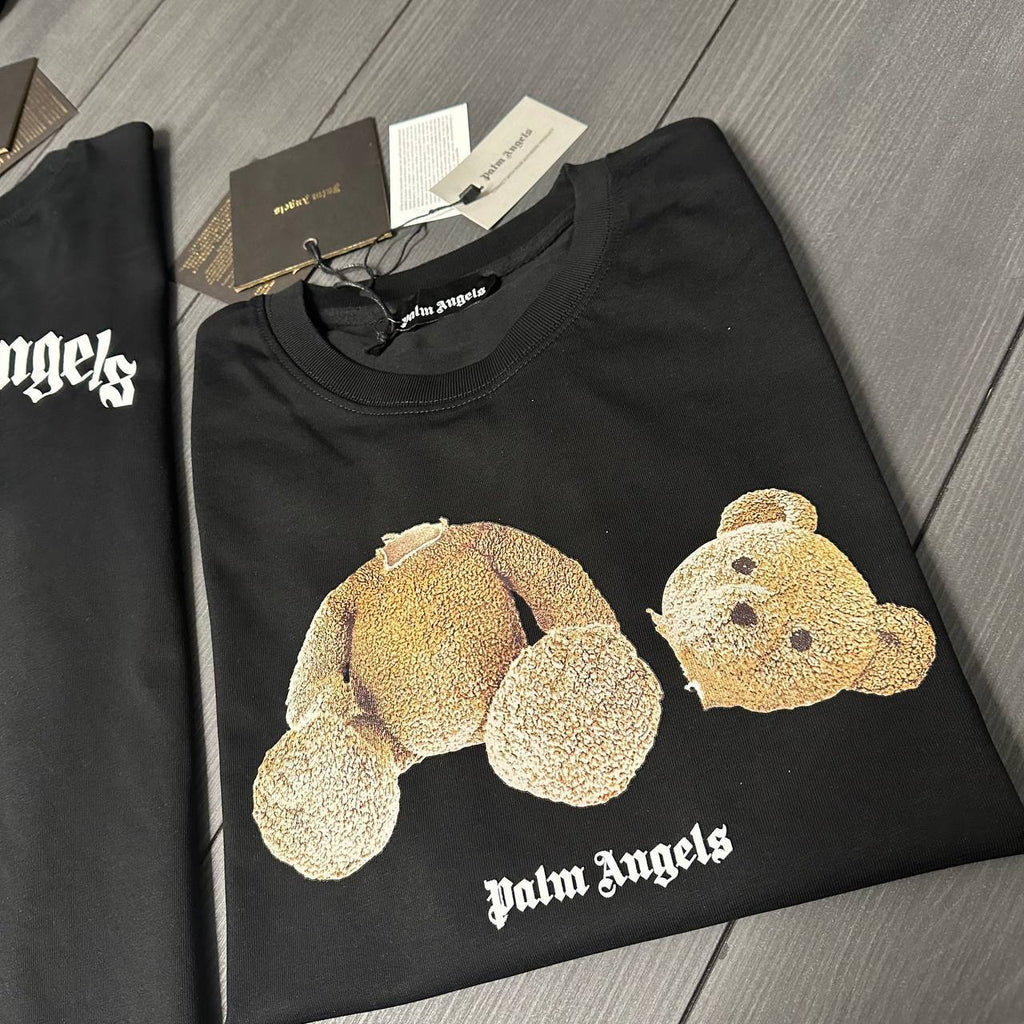 Palm Angels Back Curved Logo T-Shirt in 2 Colors UK Reps AAA Quality