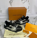 Louis Vuitton LV Trainers Black/Grey Men's UK Reps AAA Quality