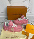 Louis Vuitton Pink Womens Monogram Trainers UK Reps AAA Quality