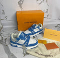 Louis Vuitton Classic LV Initial Blue Womens Trainers UK Reps AAA Quality