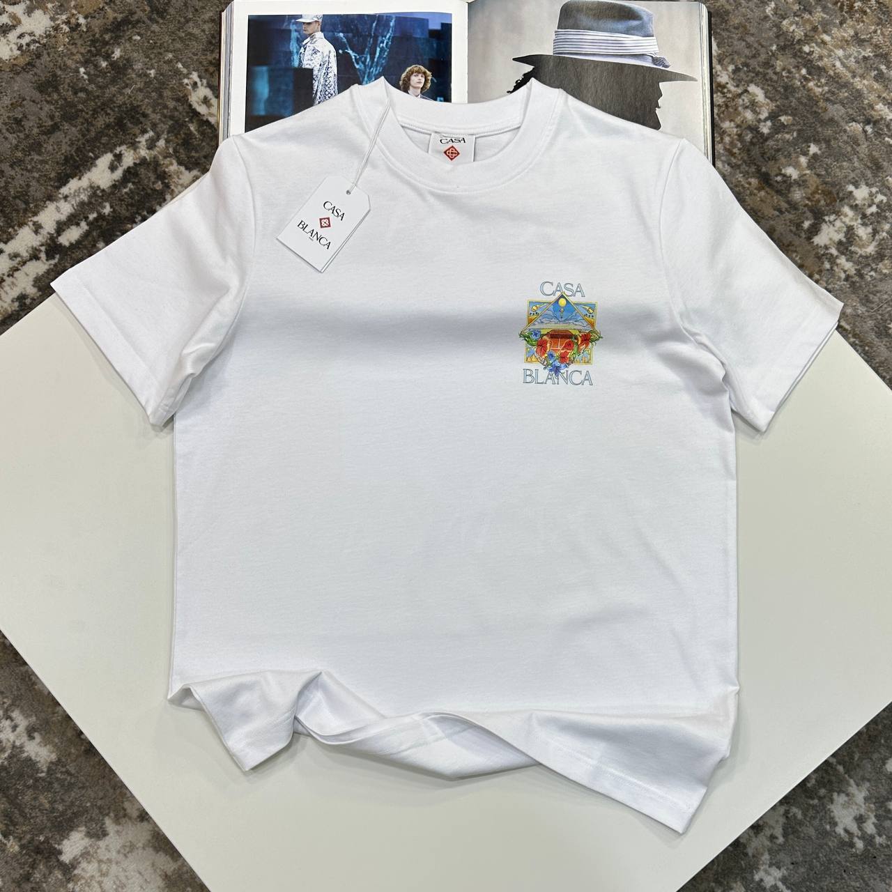 Casablanca Flower Court T-Shirt in 2 Colors UK Reps AAA Quality
