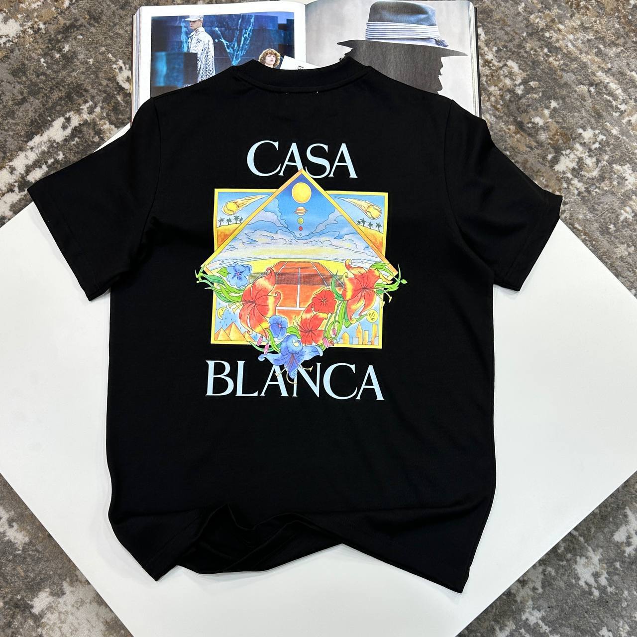 Casablanca Flower Court T-Shirt in 2 Colors UK Reps AAA Quality