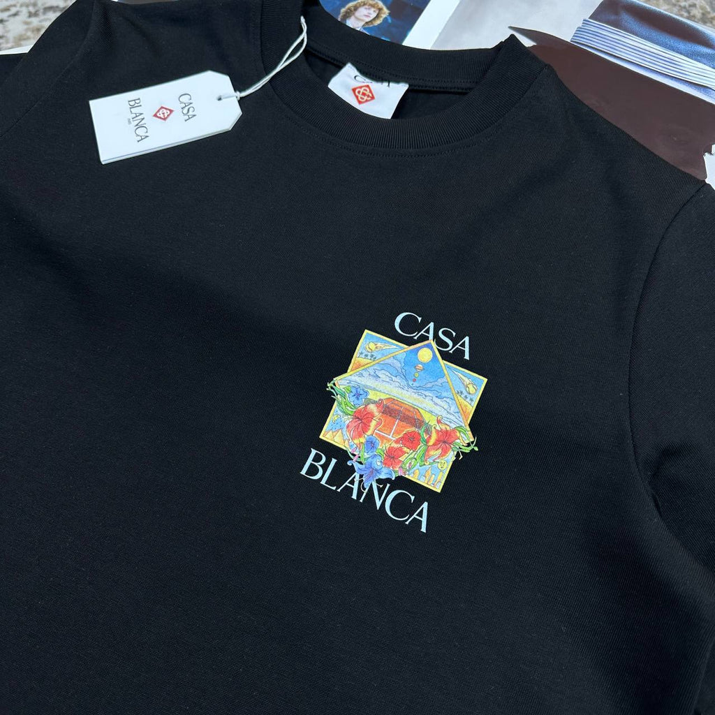 Casablanca Flower Court T-Shirt in 2 Colors UK Reps AAA Quality
