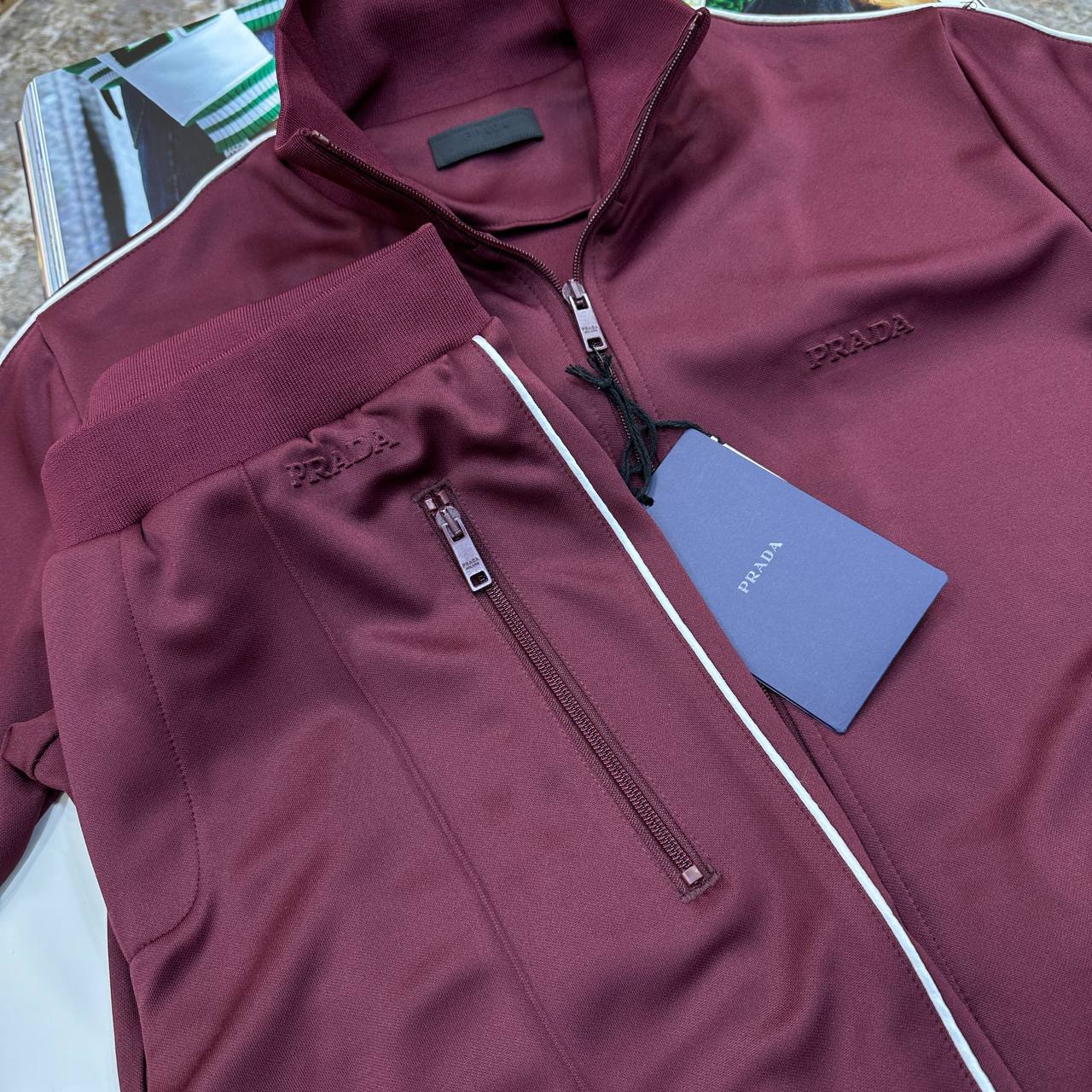 Prada Logo Technical Mens Tracksuits in 2 Colors UK Reps AAA Quality