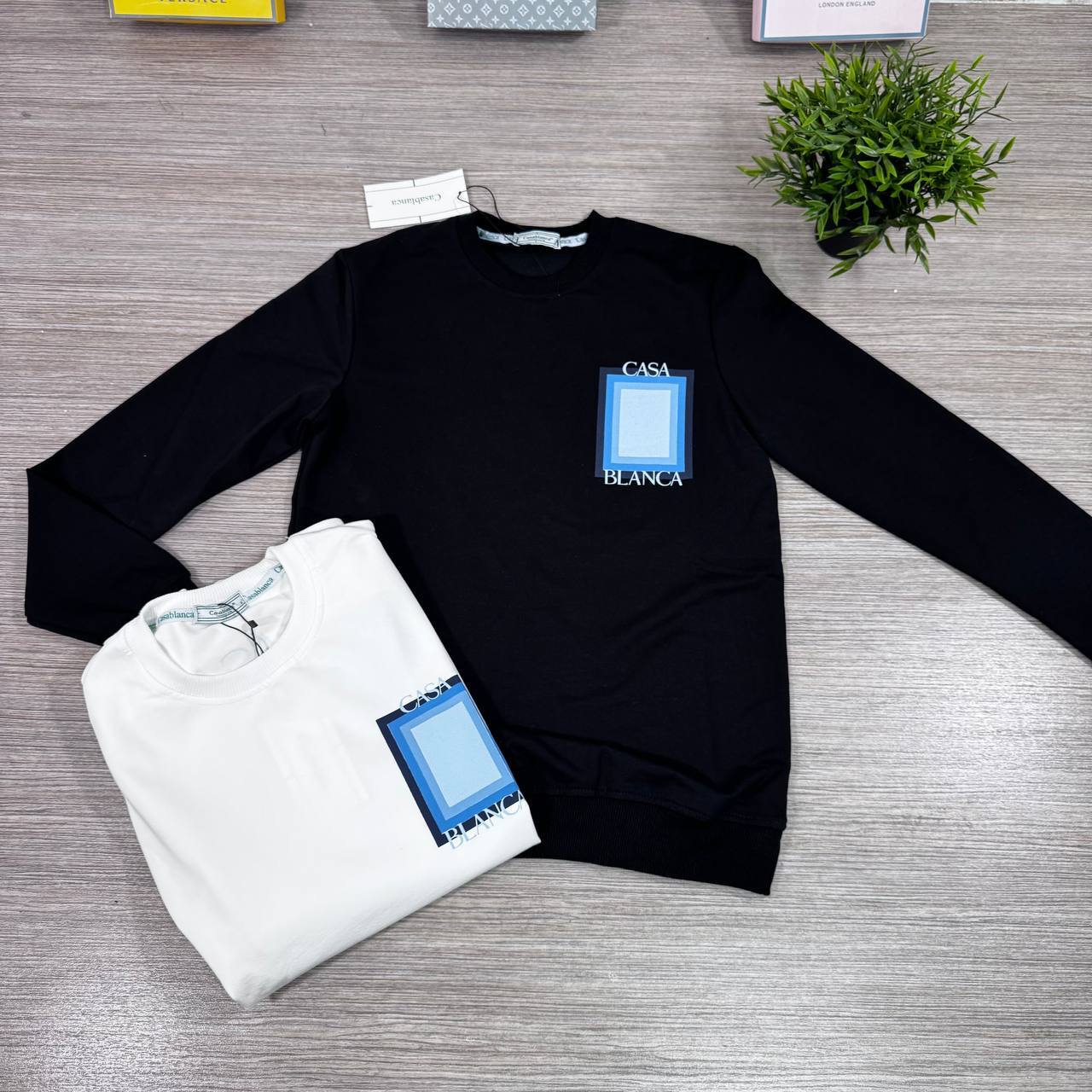 Casablanca Logo Degrade Screen Printed Jumpers in 2 Colors Mens Best Sale UK Reps AAA Quality