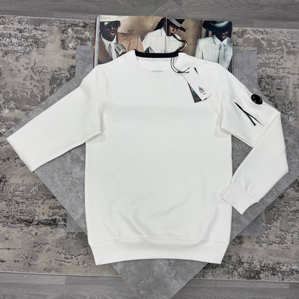 C.P. Company Diagonal Fleece Lens Crew Jumpers Mens in Multiple Colors Best Sale UK Reps AAA Quality
