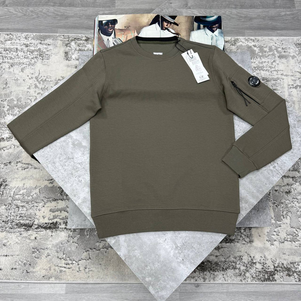 C.P. Company Diagonal Fleece Lens Crew Jumpers Mens in Multiple Colors Best Sale UK Reps AAA Quality