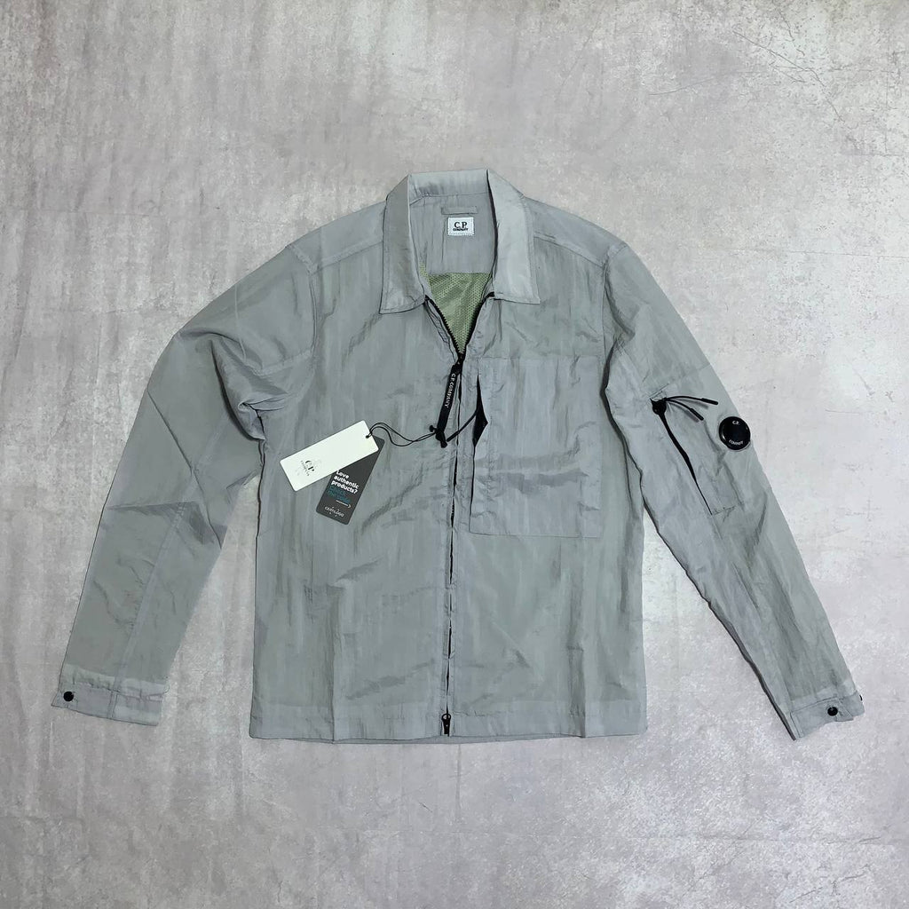 C.P. Company Organic Gabardine Lens Overshirt Mens in Grey Color Best Sale UK Reps AAA Quality