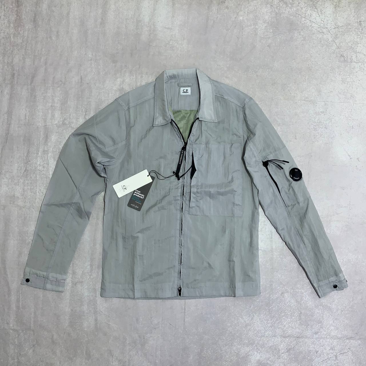 C.P. Company Organic Gabardine Lens Overshirt Mens in Grey Color Best Sale UK Reps AAA Quality