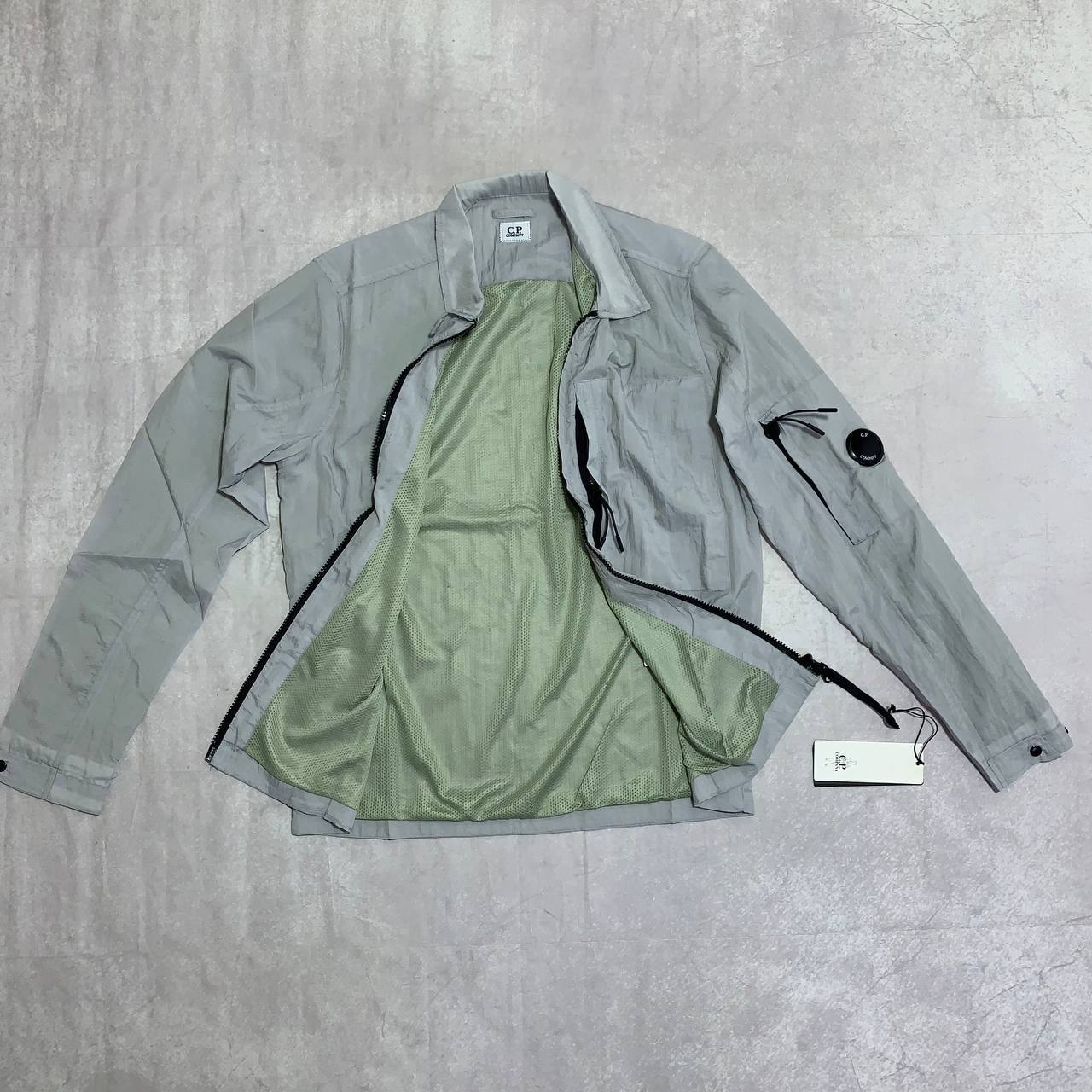 C.P. Company Organic Gabardine Lens Overshirt Mens in Grey Color Best Sale UK Reps AAA Quality