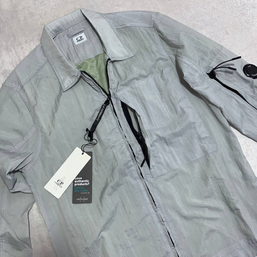 C.P. Company Organic Gabardine Lens Overshirt Mens in Grey Color Best Sale UK Reps AAA Quality