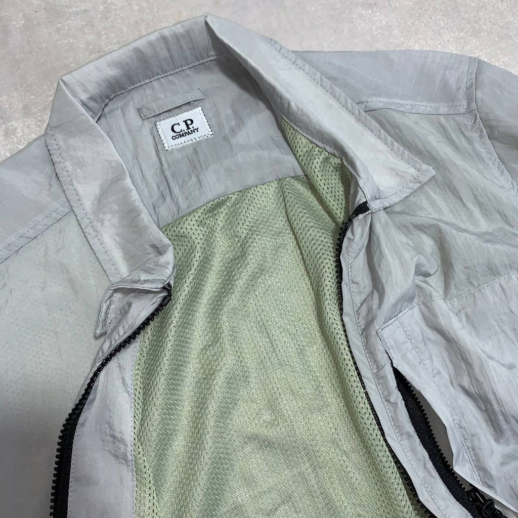 C.P. Company Organic Gabardine Lens Overshirt Mens in Grey Color Best Sale UK Reps AAA Quality