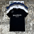 Balmain Logo Print Crewneck T-shirt in Multiple Colors Mens Best Sale UK Reps AAA Quality
