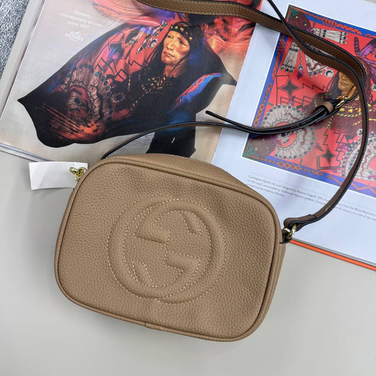 Gucci Pebbled Leather Women's Bag in Beige Colors UK Reps AAA Quality