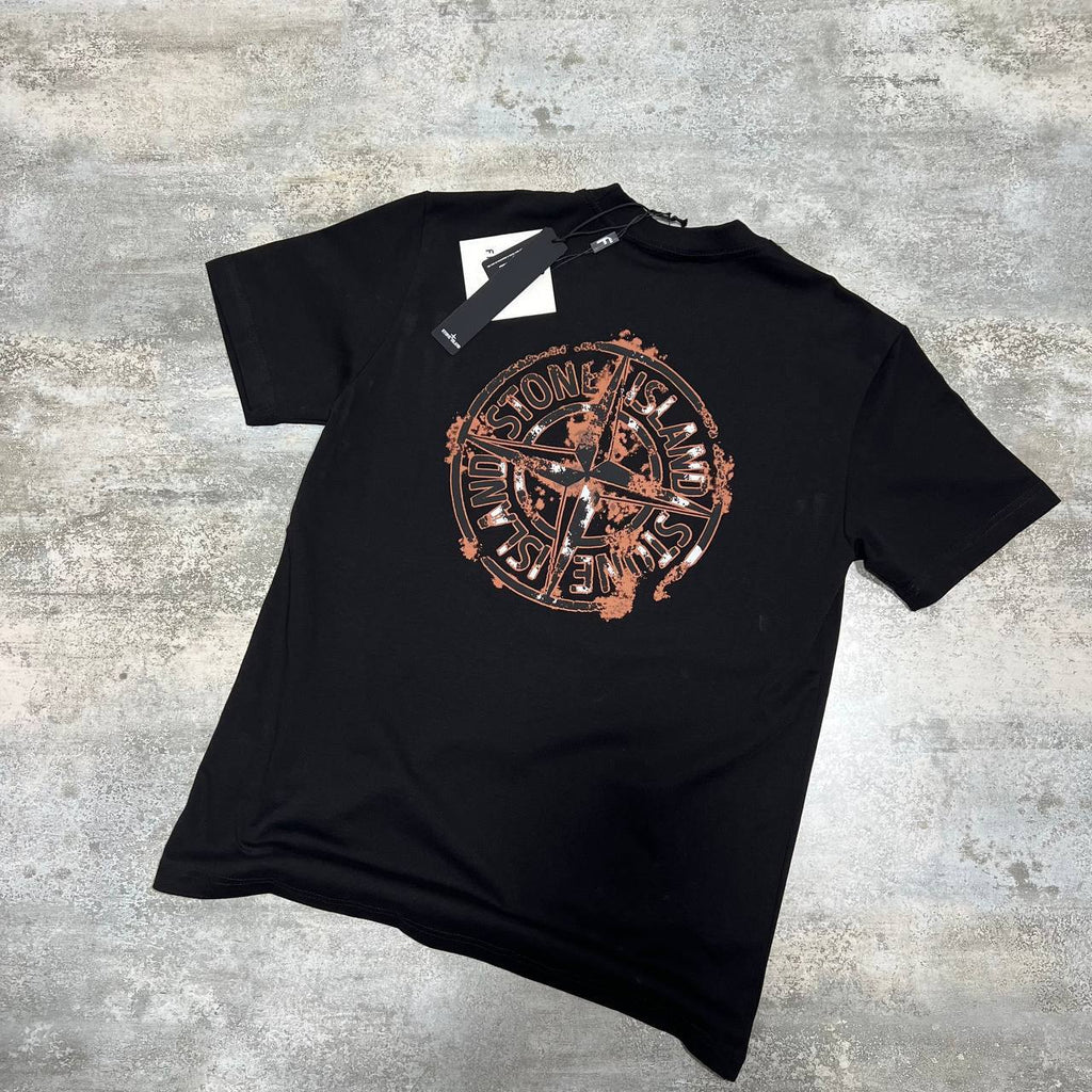 Stone Island Compass-print Cotton Jersey T-Shirts in 2 Colors UK Reps AAA Quality