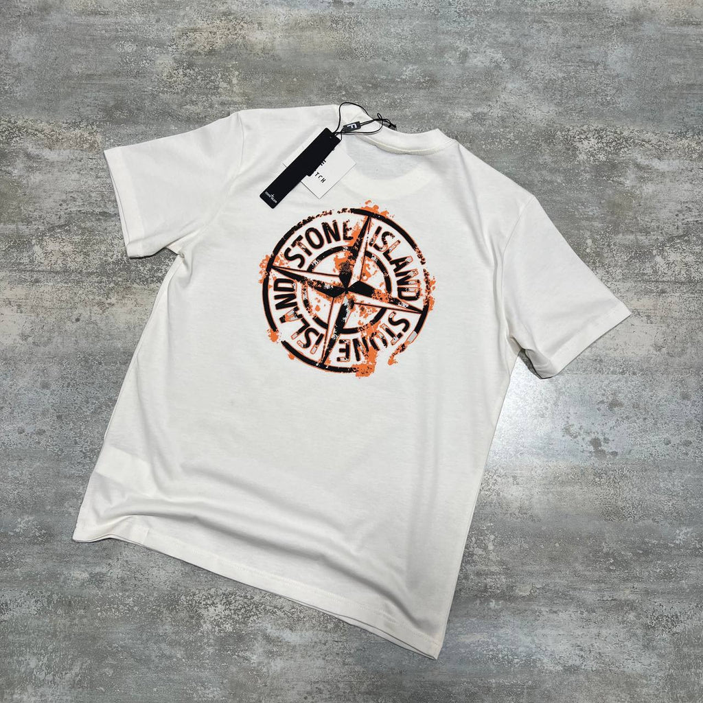 Stone Island Compass-print Cotton Jersey T-Shirts in 2 Colors UK Reps AAA Quality